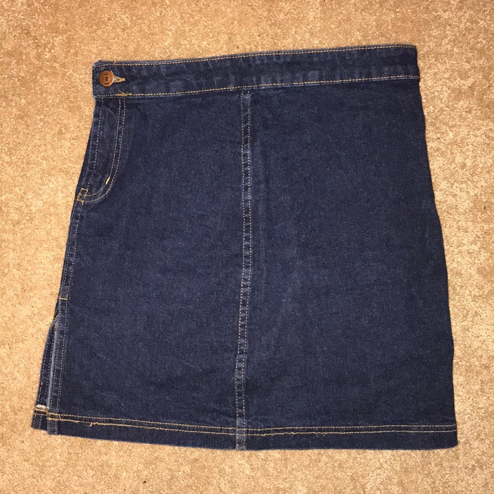 Denim high waisted skirt